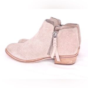 Dolce Vita pink tan suede ankle boots size 8